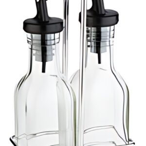 APS Ménagère de table huile & vinaigre, verre/inox, 0,12 L