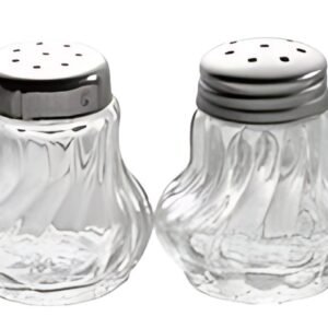 APS Mini salière/poivrière, set de 4, verre/acier inoxydable
