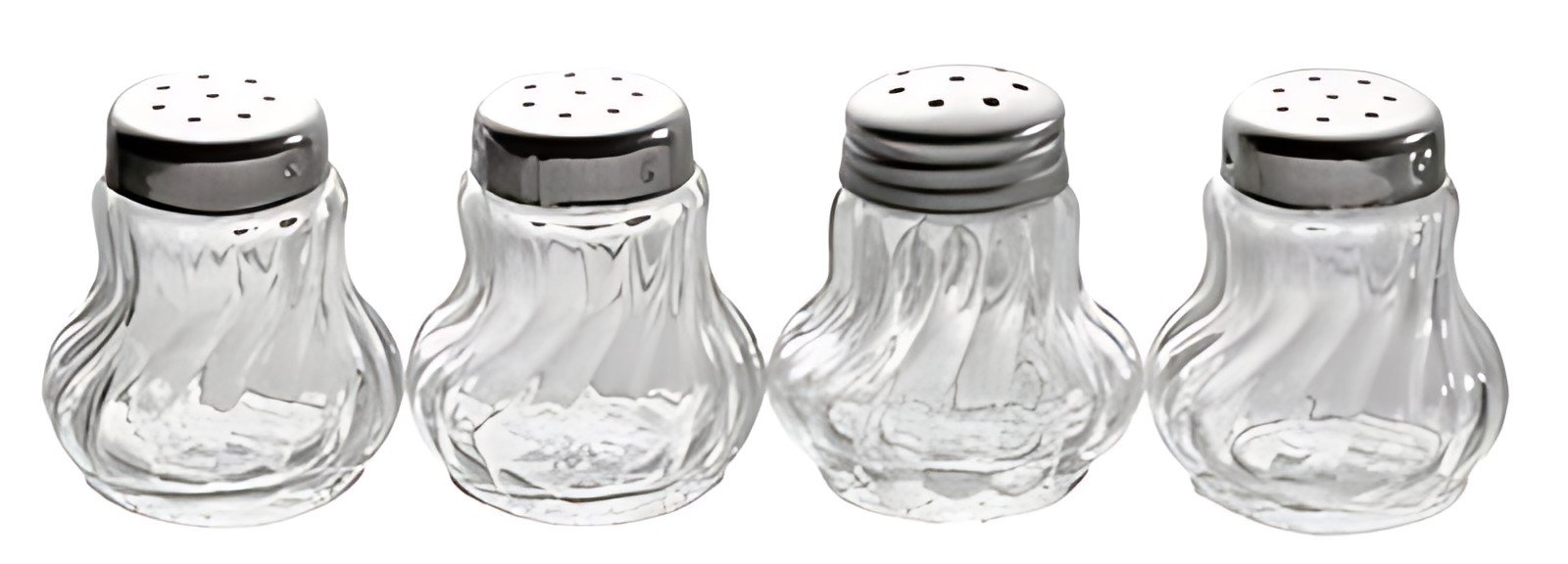 APS Mini salière/poivrière, set de 4, verre/acier inoxydable