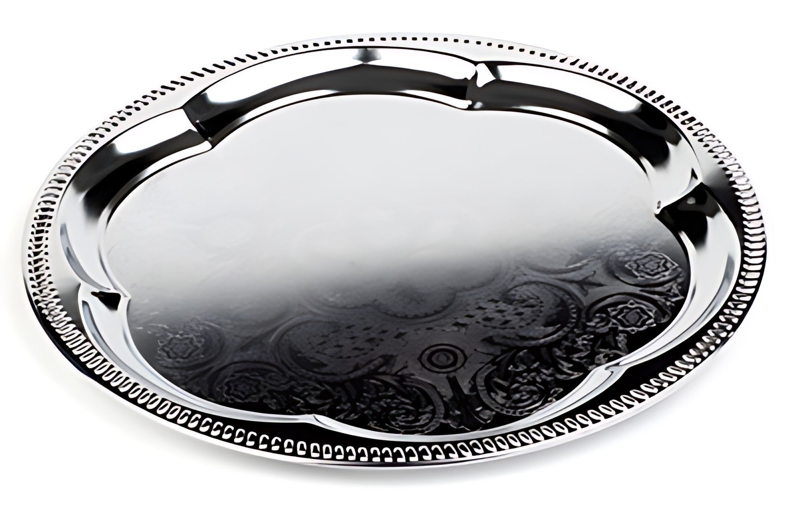 APS Plat de service, rond, diamètre: 350 mm, argent