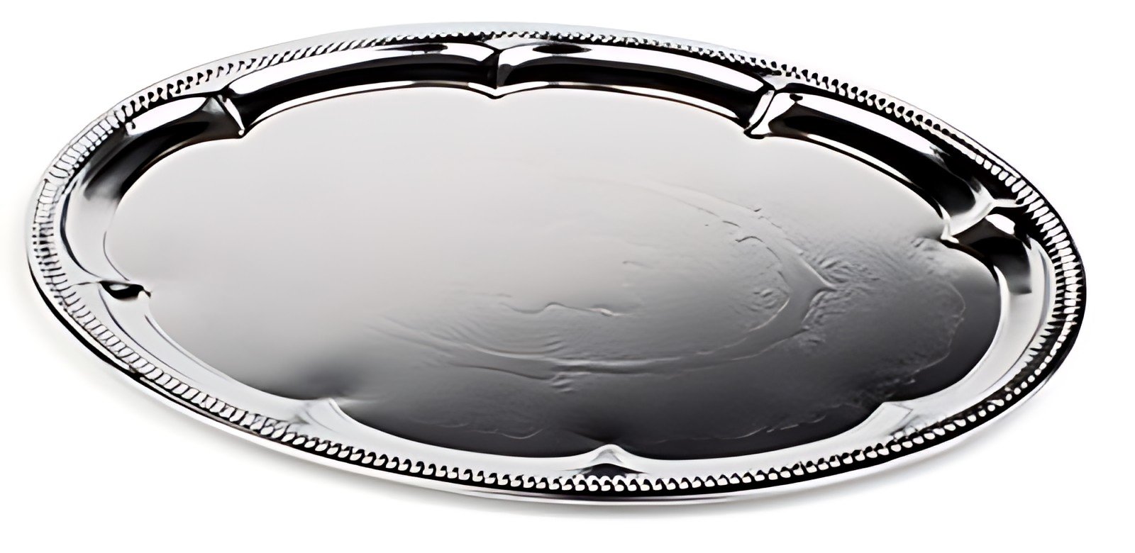 APS Plat de service, ovale, (L)460 x (P)340 mm, argent