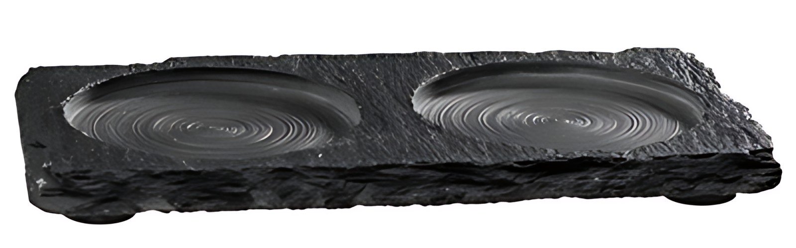 APS Plat en ardoise naturelle/soucoupe, (L)150 x (P)80 mm