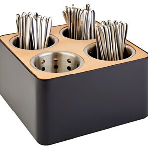 APS Range-couverts, à 4 compartiments, bois/plastique