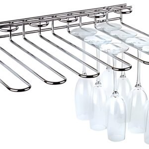 APS Porte-verres avec rails, métal chromé