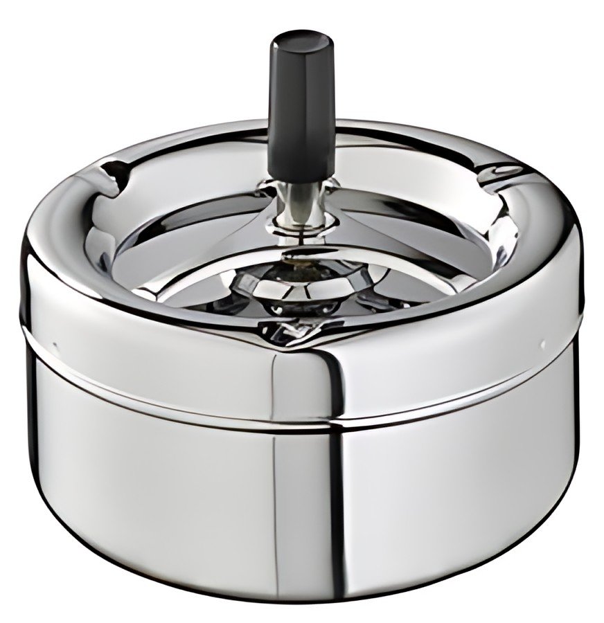 APS Cendrier rotatif PUSH, argent