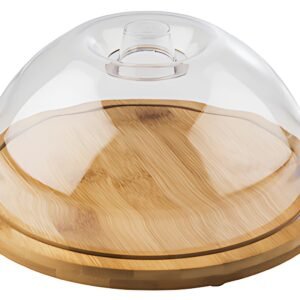 APS Plateau en bambou avec cloche, rond, diamètre: 205 mm