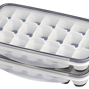 APS Bac à glaçons avec couvercle, transparent / gris