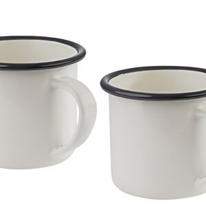 APS Tasse à anse émaillée, 350 ml, set de 2