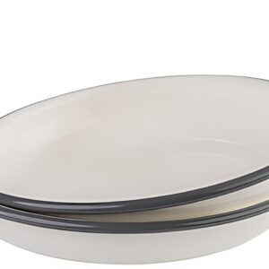 APS Assiette creuse émaillée, diamètre: 220 mm, set de 2