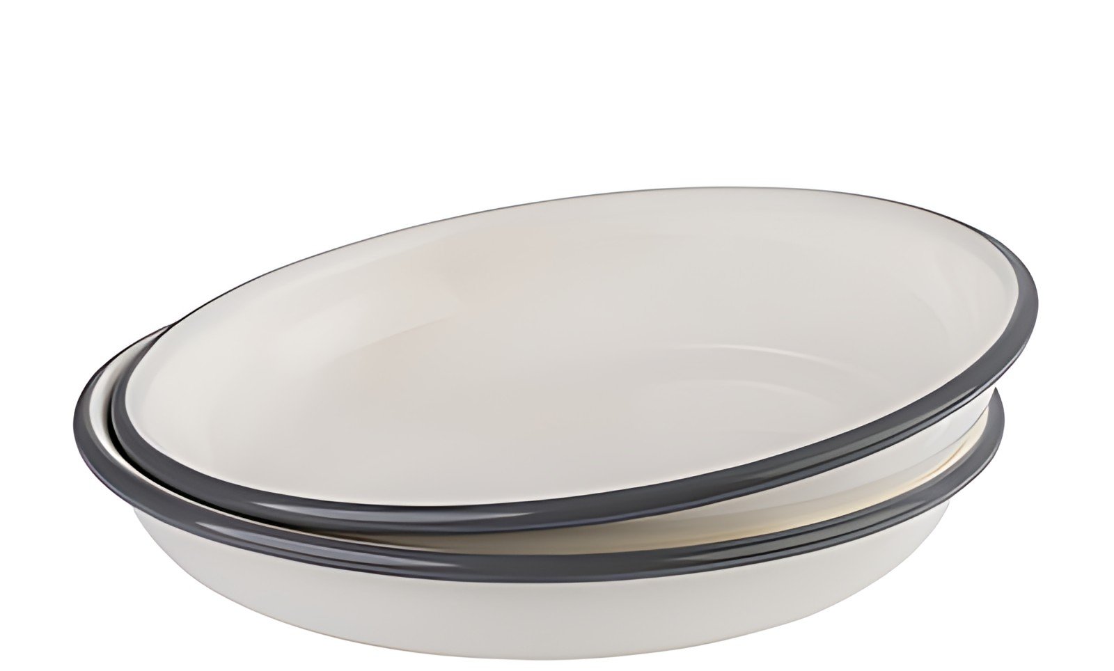 APS Assiette creuse émaillée, diamètre: 220 mm, set de 2