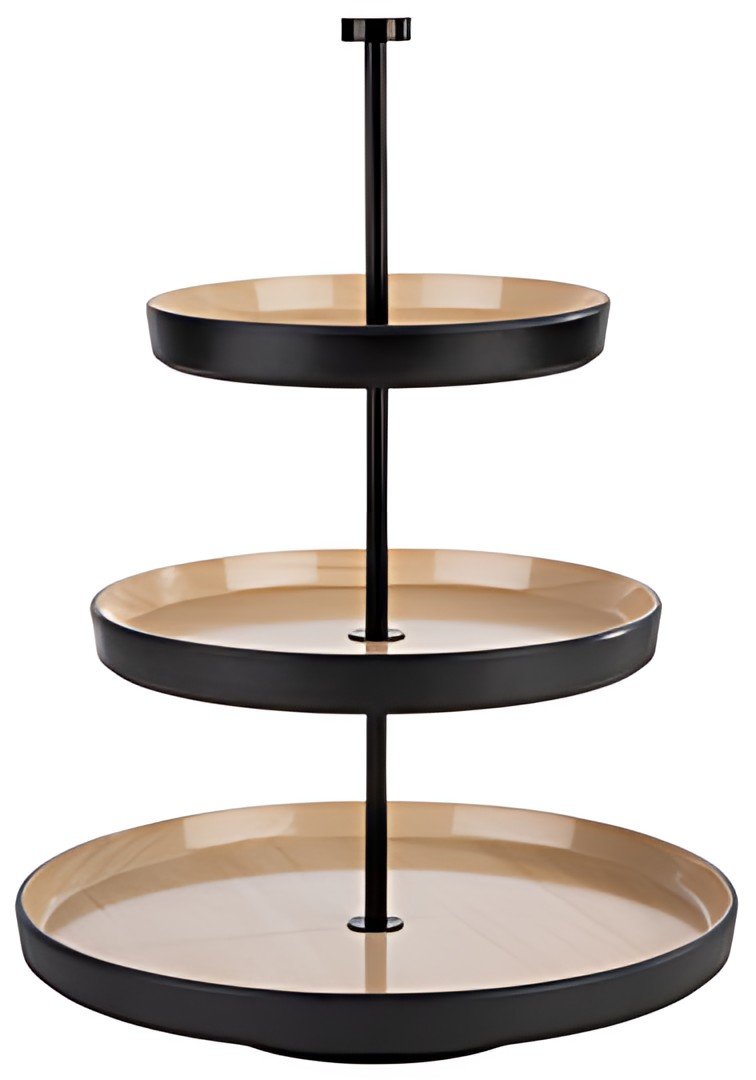 APS Etagère FRIDA, 3 étages, hauteur: 430 mm, noir