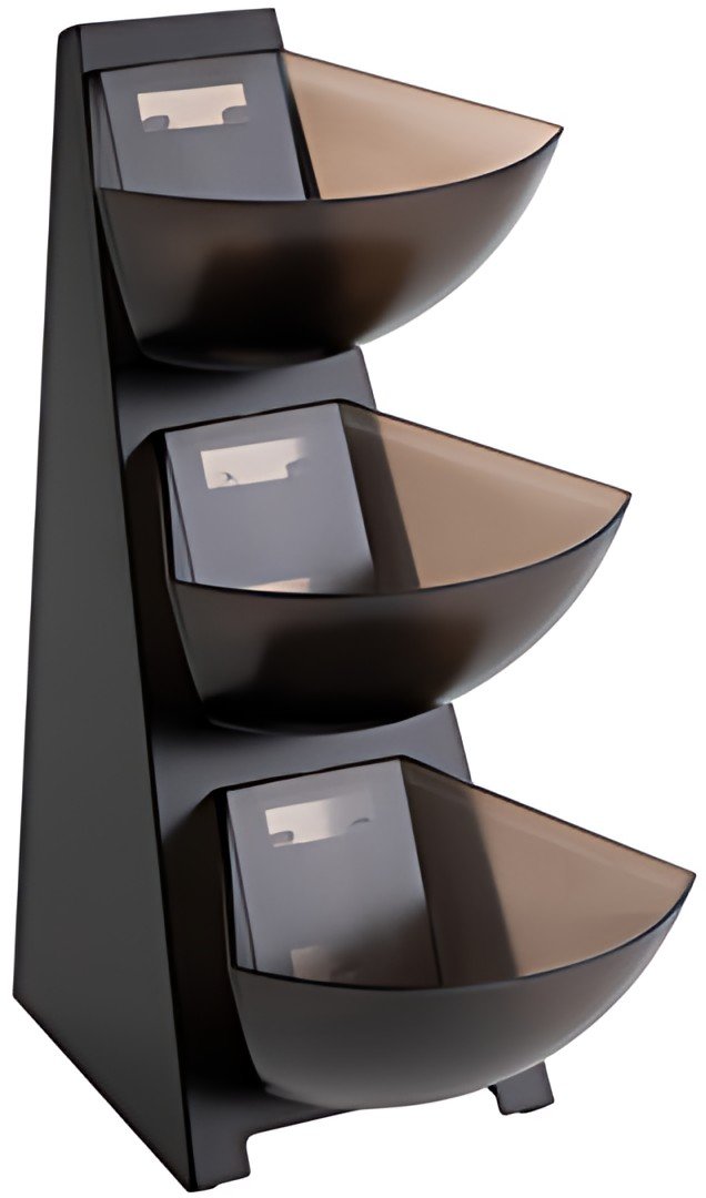 APS Distributeur portions MULTI-RACK, 3 étages, inox, noir