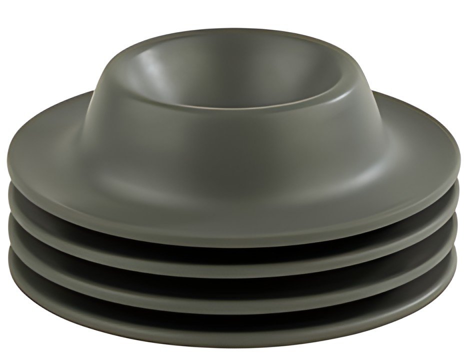 APS Coquetier EGGY, en mélamine, set de 4, gris
