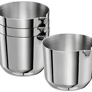 APS Pot avec bec verseur ALLURE, 40 ml, set de 4, inox