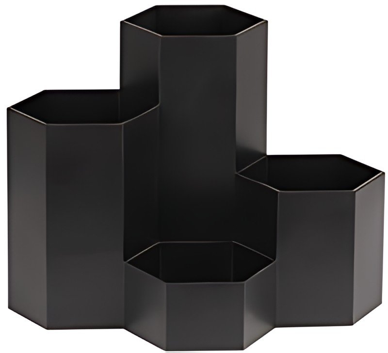 WEDO Multipot HONEYCOMB, 4 compartiments, PP, noir