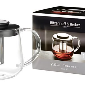Ritzenhoff & Breker Théière YUCCA, en verre, 1,5 litre
