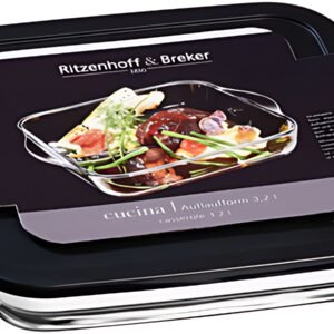 Ritzenhoff & Breker Plat à gratin CUCINA, en verre, 3,2 l