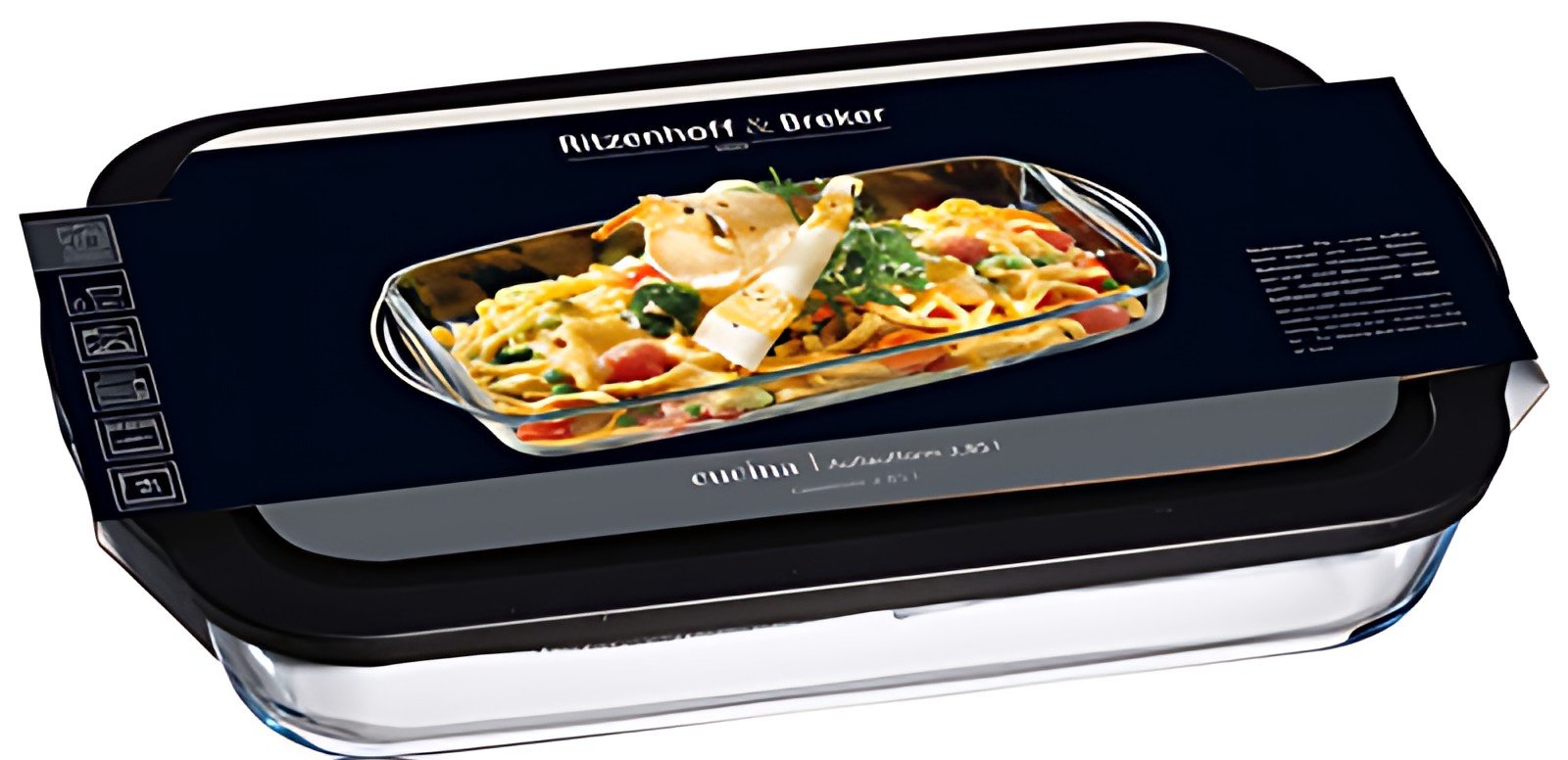 Ritzenhoff & Breker Plat à gratin CUCINA, en verre, 3,85 l
