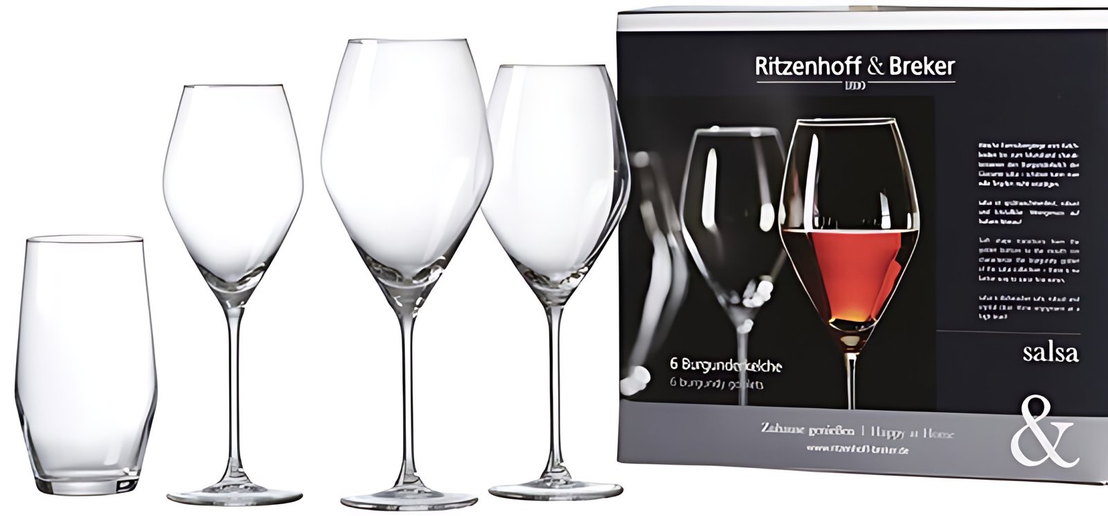 Ritzenhoff & Breker Verre à vin rouge SALSA, 0,47 l