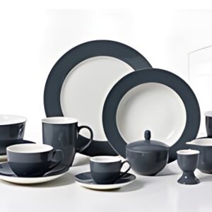 Ritzenhoff & Breker Assiette plate DOPPIO ANTHRACITE, 270 mm