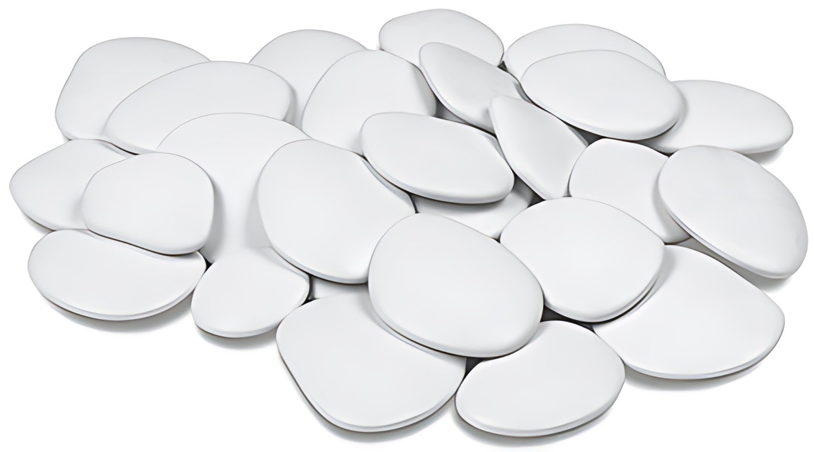 tera Pierres décoratives "Pebbles", taille S, blanc