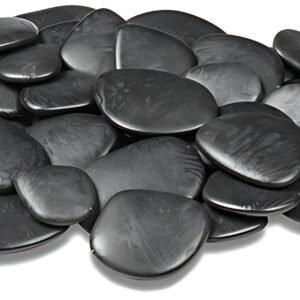 tera Pierres décoratives "Pebbles", taille L, noir