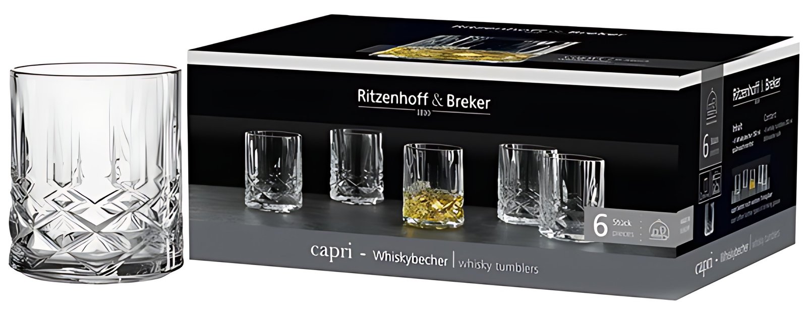 Ritzenhoff & Breker Verre à whisky CAPRI, 0,35 l