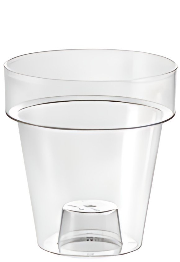 tera Pot de fleurs "Porto 16", transparent