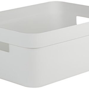 EDA Boîte de rangement STONE, 12 litres, PP, blanc