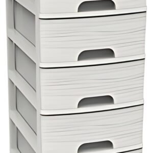 EDA Module de classement STONE, A4, 5 tiroirs, PP, blanc