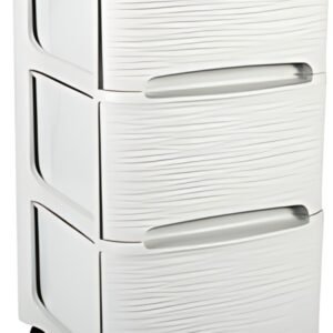 EDA Module de classement STONE, 3 tiroirs, PP, blanc
