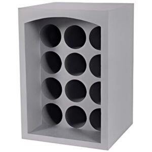 EDA Porte-bouteilles, pour 12 bouteilles, polystyrène, gris