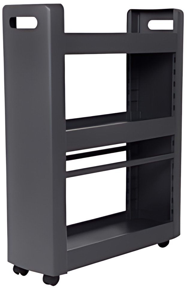 EDA Desserte mobile MOBILO, 3 tablettes, PP, anthracite