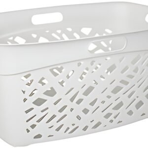 EDA Corbeille à linge ALMERIA, 45 litres, PP, blanc