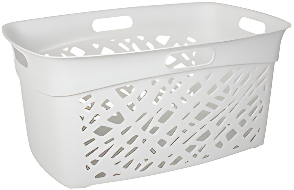EDA Corbeille à linge ALMERIA, 45 litres, PP, blanc