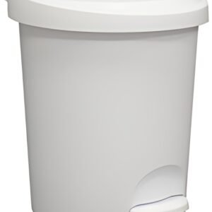 EDA Poubelle cosmétique à pédale Stepy, 6 litres, blanc