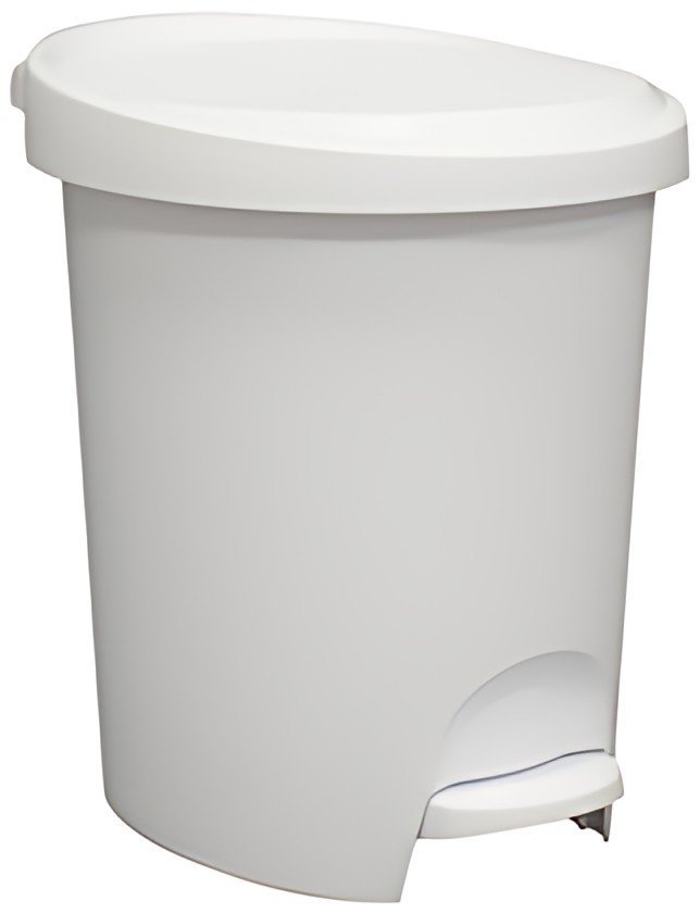 EDA Poubelle cosmétique à pédale Stepy, 6 litres, blanc