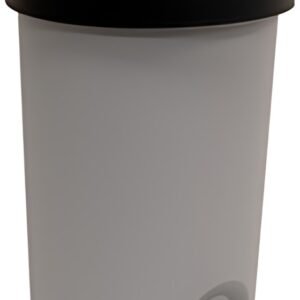 EDA Poubelle à pédale Stepy, 15 litres, PP, gris/anthracite