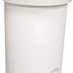 EDA Poubelle à pédale Stepy, 15 litres, PP, blanc