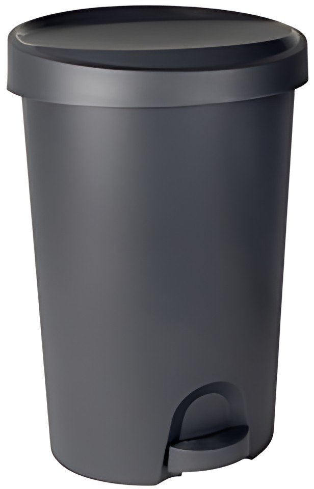 EDA Poubelle à pédale Stepy, 27 litres, PP, gris/anthracite