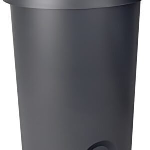 EDA Poubelle à pédale Stepy, 45 litres, PP, anthracite