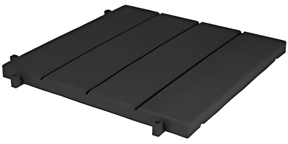 EDA Dalle de sol imitation bois, (L)384 mm, plastique, noir
