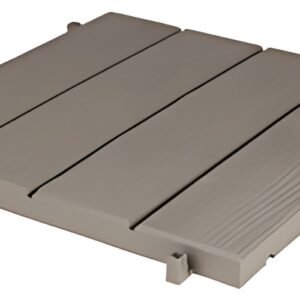 EDA Dalle de sol imitation bois, (L)384 mm, plastique, taupe