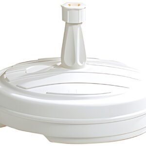 EDA Pied de parasol, plastique, rond, 430 mm, blanc