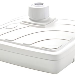 EDA Pied de parasol, plastique, carré, (L)565 mm, blanc