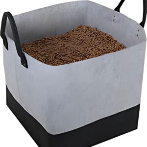 EDA Sac pour pellets, en feutre, 60 litres, gris/noir