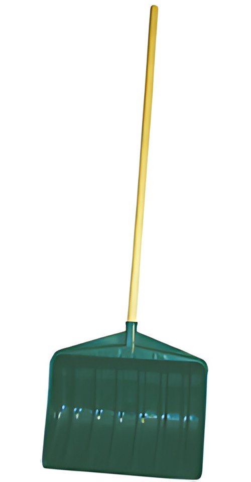 EDA Pelle à neige avec manche en bois, largeur: 460 mm, vert