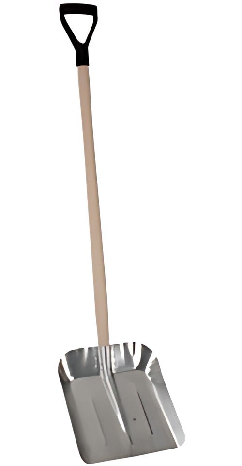 EDA Pelle avec manche en bois, largeur: 360 mm, argent
