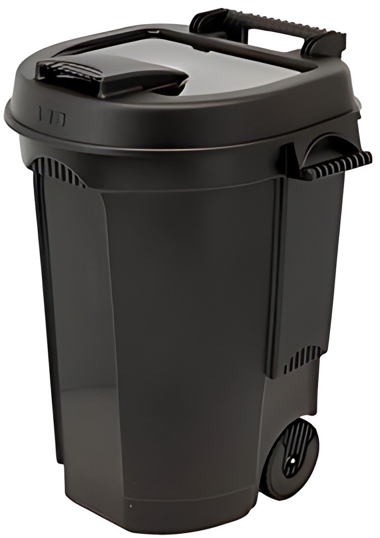 EDA Poubelle, 110 litres, plastique, noir