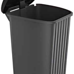 EDA Poubelle, 100 litres, plastique, anthracite